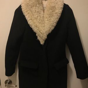 Wilfred Cocoon Coat With Fur